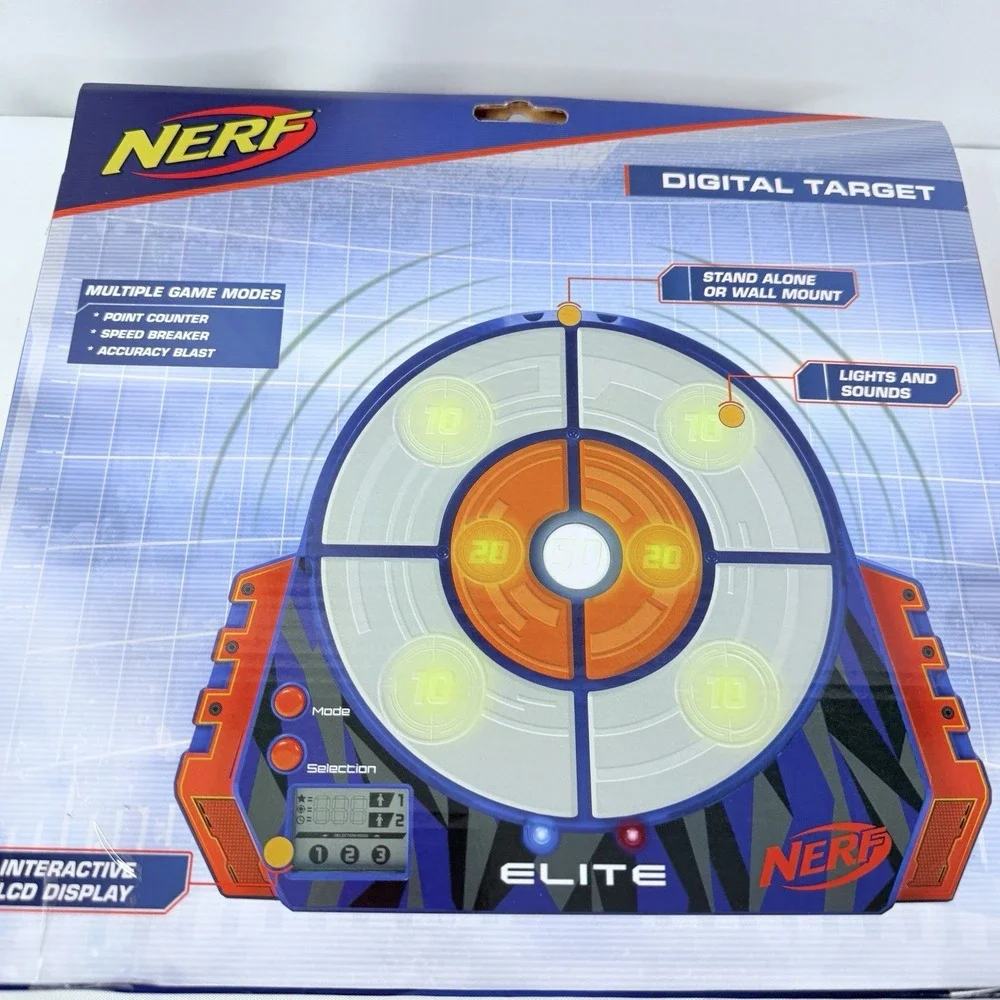Hasbro Nerf Strike & Score Digital Light Up Target LCD Display NEW